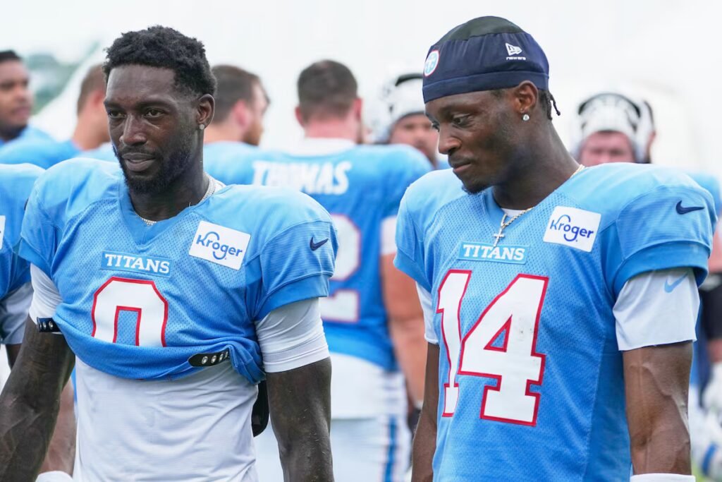 Carnell Tate leans on Calvin Ridley as Titans’ rookie receiver learns new offence