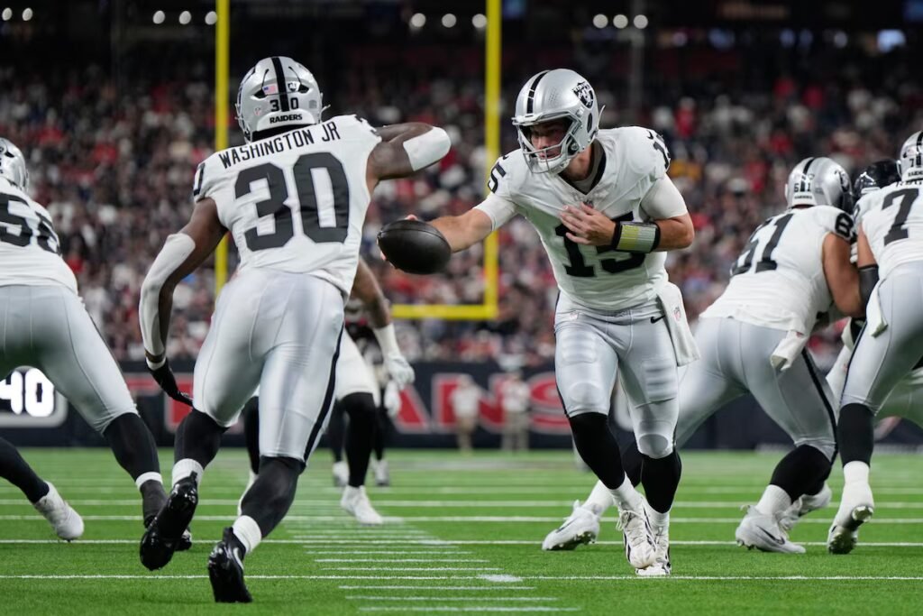 Raiders will decide when to start top-pick Mendoza based on his play and not the offence as a whole