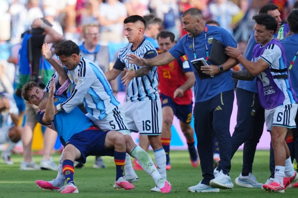 FIFA bans three Argentina players for scuffle after losing World Cup final
