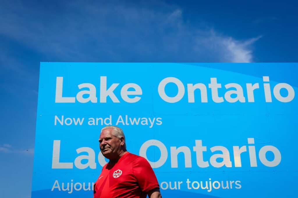 Ford unveils Lake Ontario sign days after Trump’s Lake America order