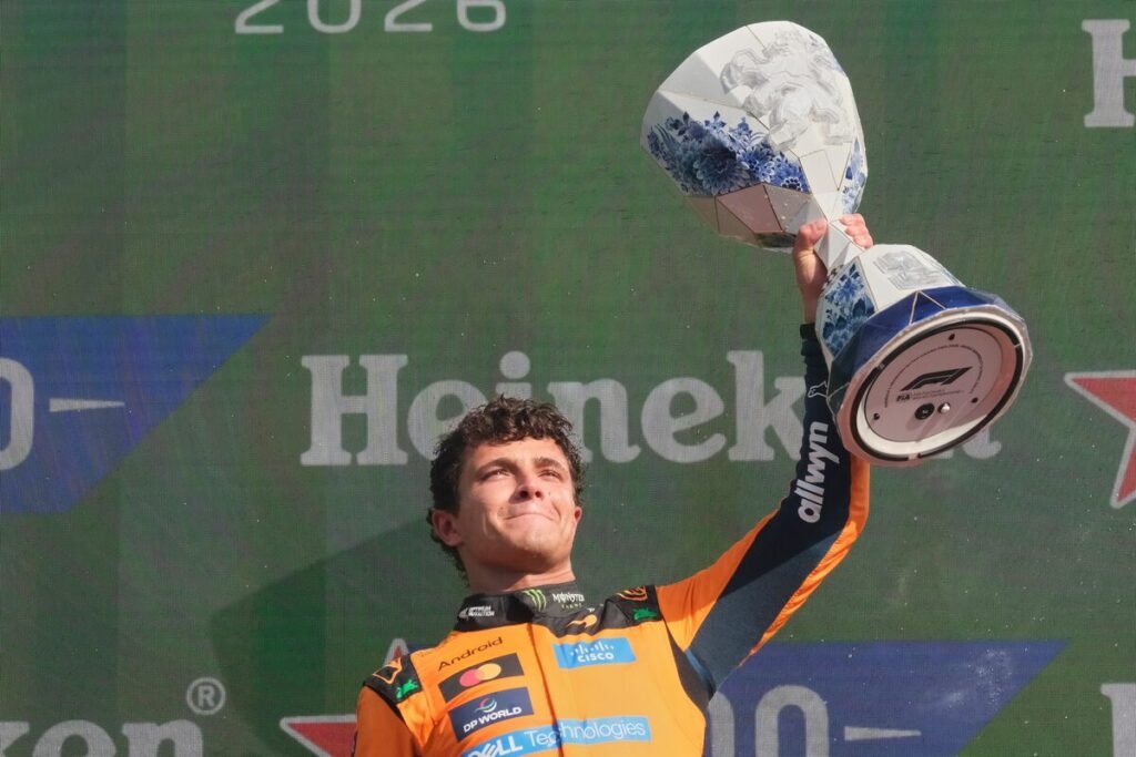 Lando Norris wins F1’s Dutch Grand Prix after a daring pass on Kimi Antonelli