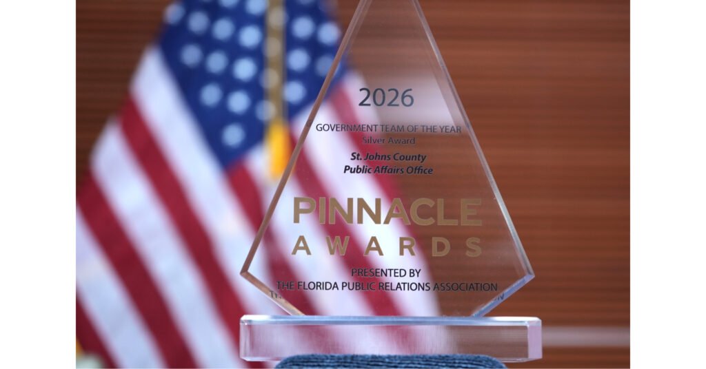 St. Johns County Office of Public Affairs Earns Florida Public Relations Association's Government Team of the Year Award