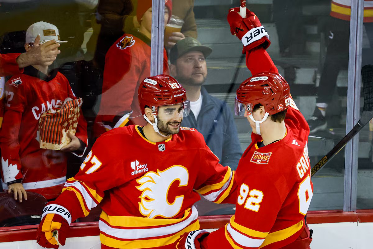 Coronato has four points as Flames beat Kraken 6-2